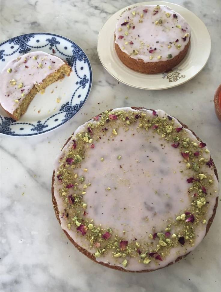 Pistachio and Rose Polenta Cake Recipe