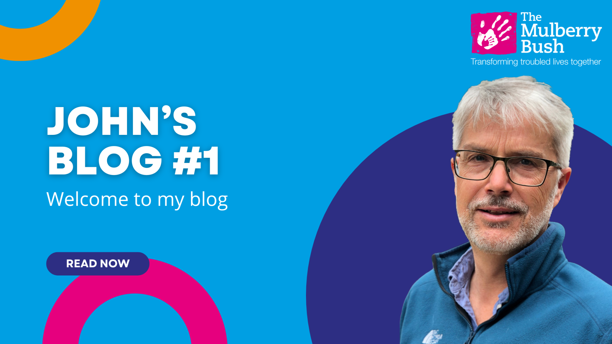 John Turberville on a blue background with the blog title - welcome to my blog